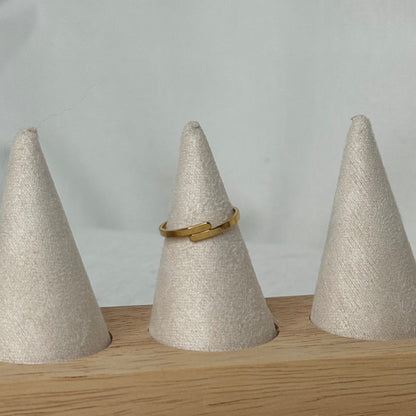 👑 Bague Princesse – Acier inox doré & diams Aloha 💍✨