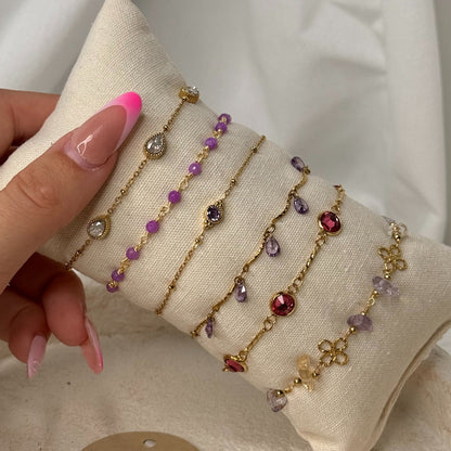💜 Set Bracelet Mauve – Douceur, rêve & vibes apaisantes 🌙