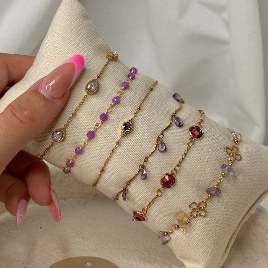 💜 Set Bracelet Mauve – Douceur, rêve & vibes apaisantes 🌙