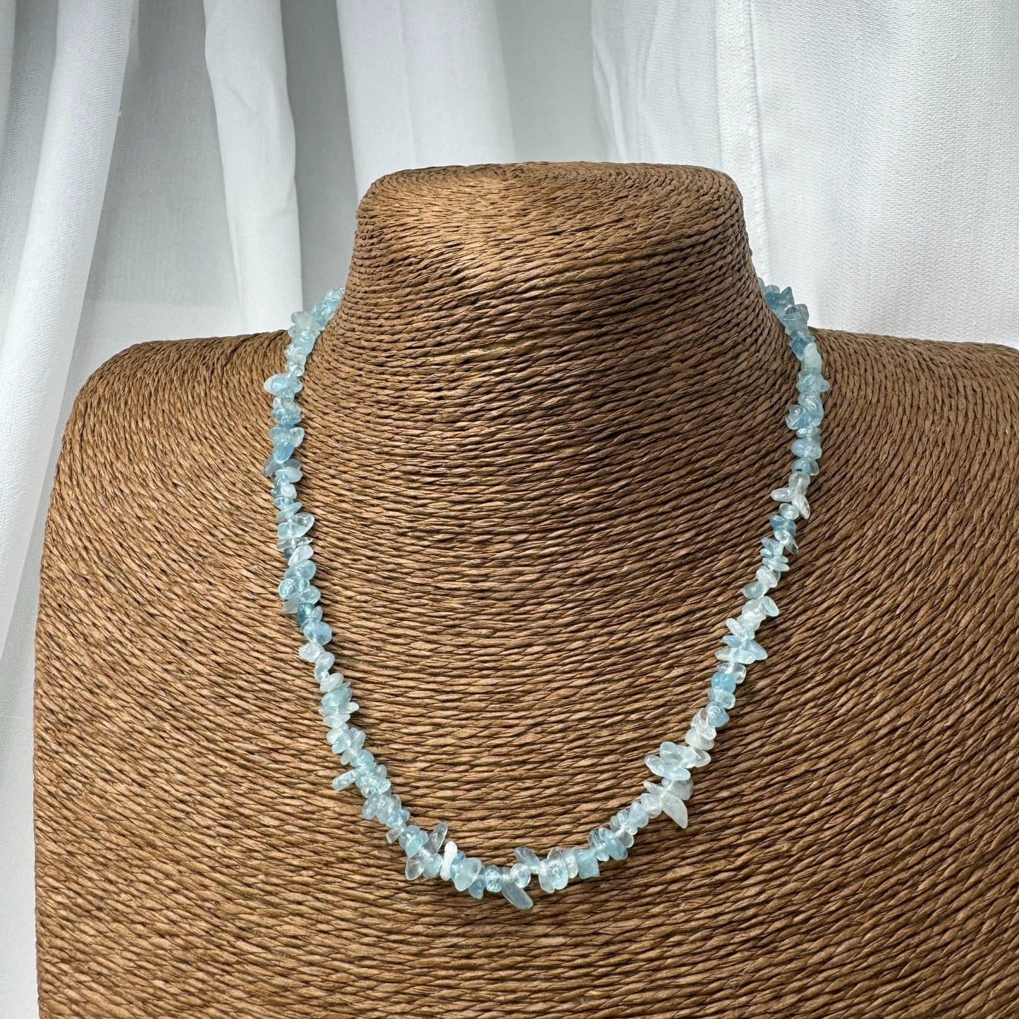 💙 Collier Massaï Bleu Clair – Douceur, élégance & pierres naturelles 🌸💎
