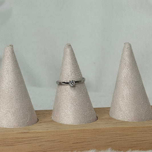👑 Bague Princesse – Acier inox argenté & diams Aloha 💍❄️