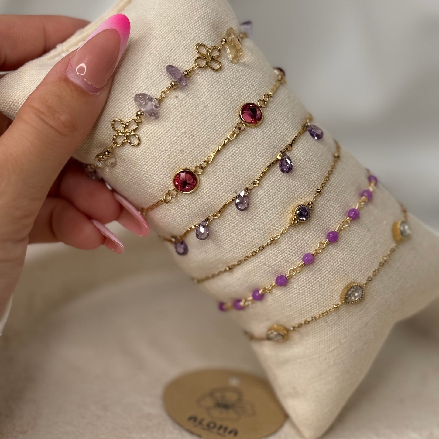 💜 Set Bracelet Mauve – Douceur, rêve & vibes apaisantes 🌙