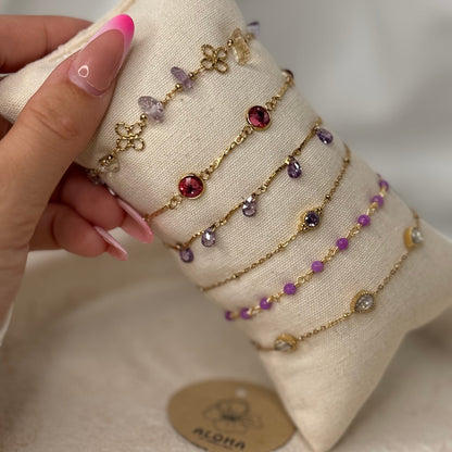 💜 Set Bracelet Mauve – Douceur, rêve & vibes apaisantes 🌙