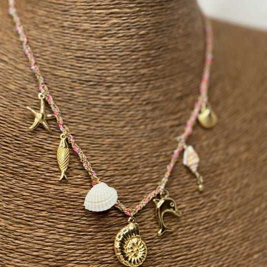 🐚 Collier Asante rose🌺✨