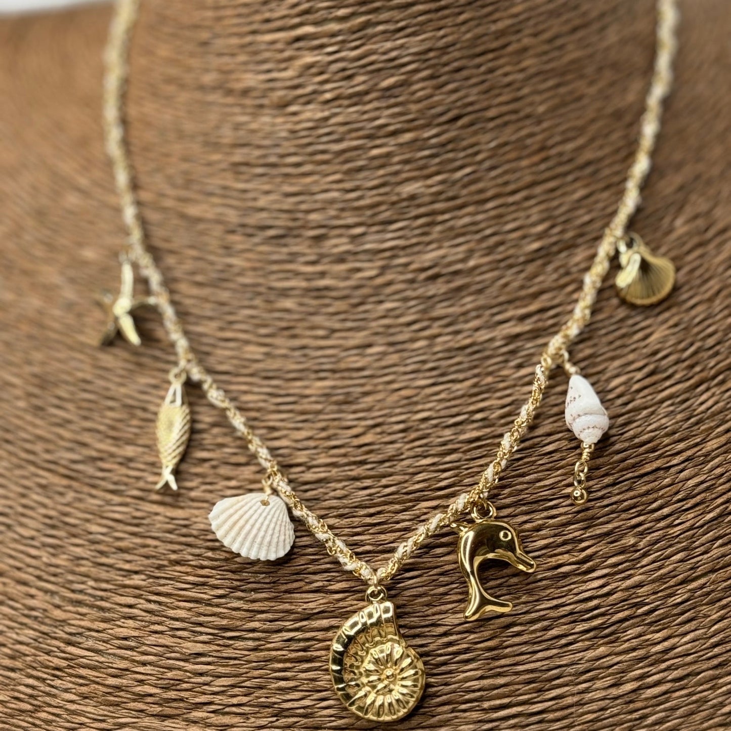 🐚 Collier Asante blanc🌞✨