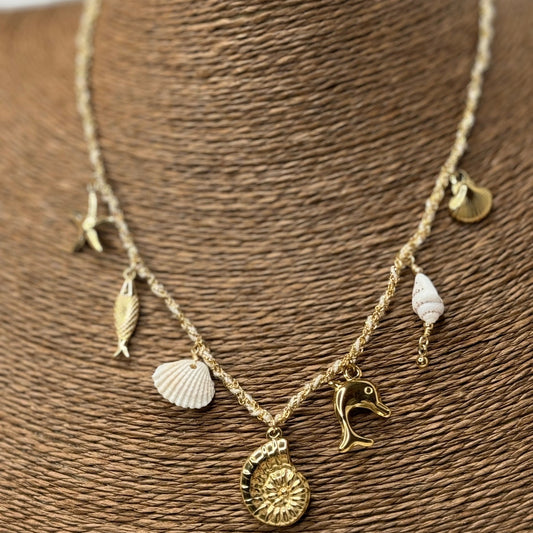 🐚 Collier Asante blanc🌞✨