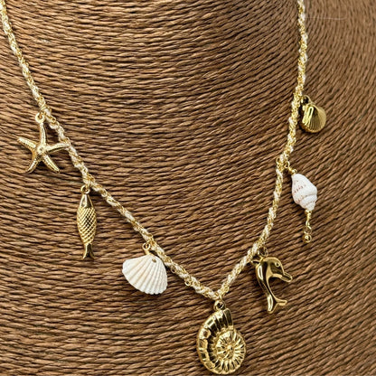🐚 Collier Asante blanc🌞✨