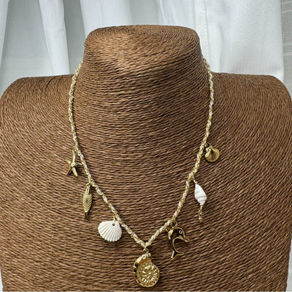 🐚 Collier Asante blanc🌞✨