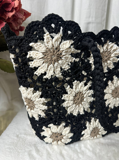 🌸 Panier à fleurs noir (40 x 40 cm) 🌼💫