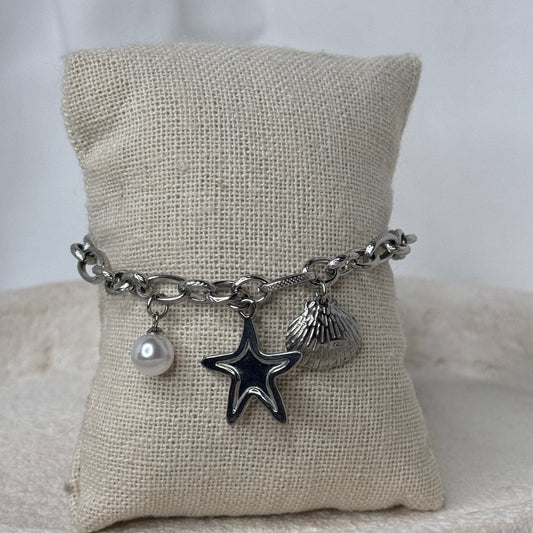 ✨Bracelet charmes étoile argenté✨
