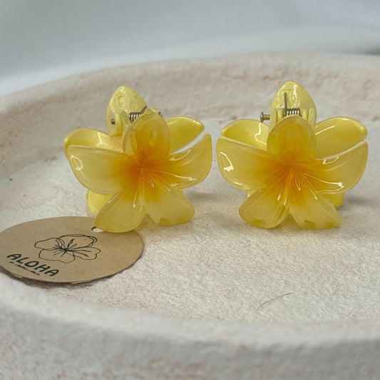 Pinces fleurs mini jaune