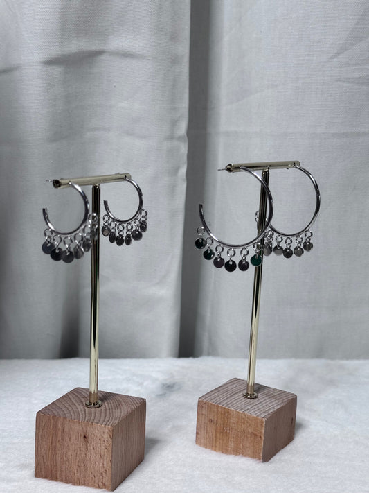 Boucle d’oreille Casablanca argenté S