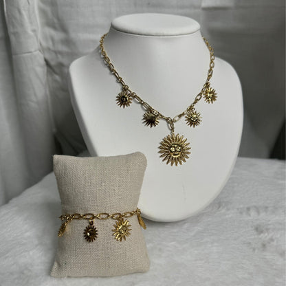 ☀️ Collier soleil – doré ☀️