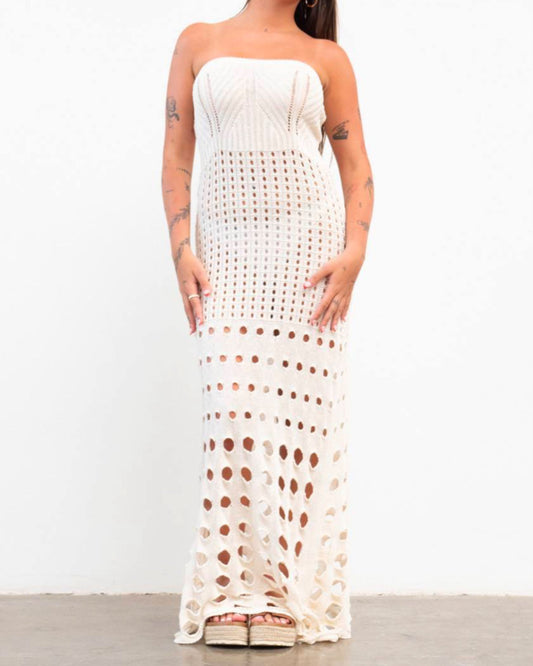 Robe filet plage blanche 🤍