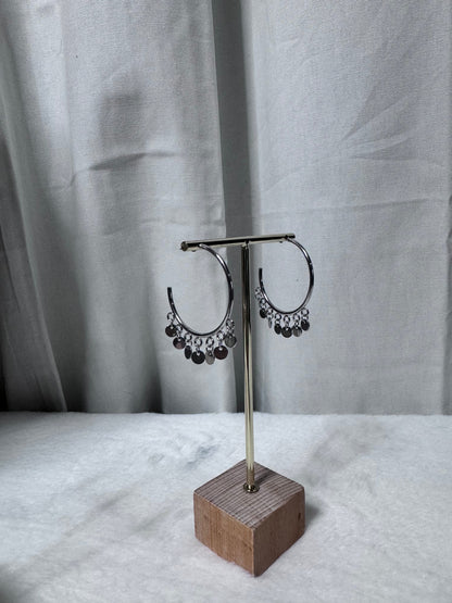 Boucles d’oreilles Casablanca argenté “M”