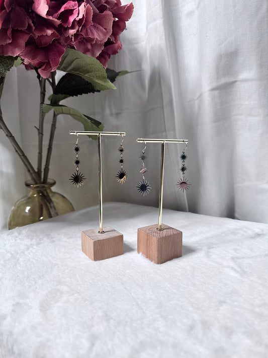✨boucles d’oreilles soleil-argenté✨