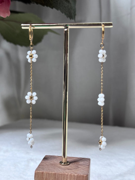 boucles d’oreilles peace-blanche🌸