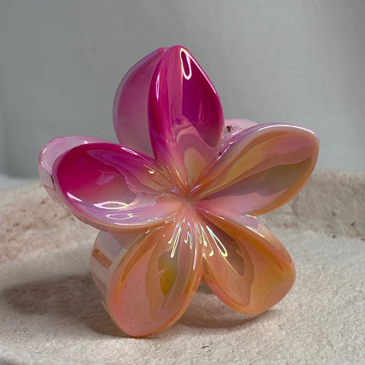 Pince fleurs brillante rose orange
